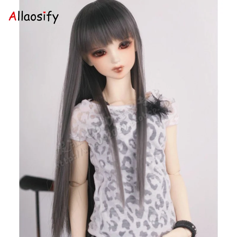 1/3 1/4 масштаб BJD парик черные волосы для BJD/Аксессуары для кукол SD Allaosify