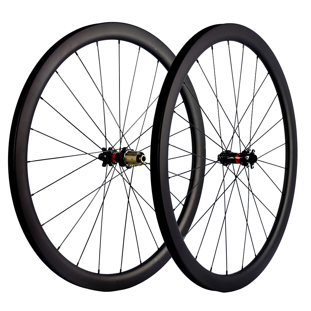 Discount Factory Sales Carbon Bike Bicycle Disc Wheelset 30/40/45/55mm Carbon Clincher  Disc Brake 6 Bolt Hubs Tubular Cyclocross Wheels 2