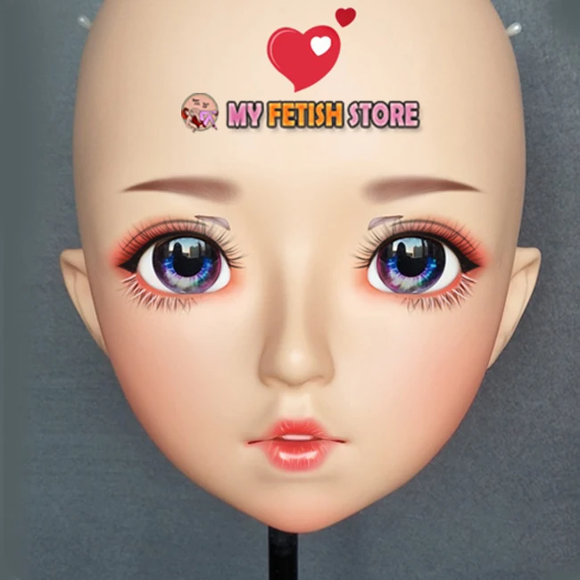 Zhu-04) женские милые девушки смолы половина головы кигуруми BJD глаза кроссдресс косплей японского аниме ролевая маска Лолиты с глазами и парик