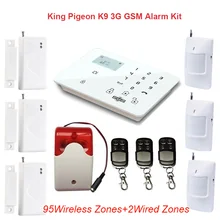 3g GSM сигнализация домашняя охранная сигнализация сенсорный экран Беспроводная сигнализация мини сирена PIR датчик движения K9W