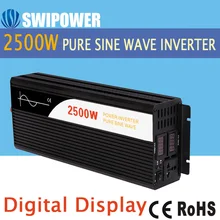 2500W pure sine wave solar power inverter DC 12V 24V 48V to AC 110V 220V digital display