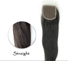 7A Brazilian Straight Sugar Virgin Hair Lace Closure 4*4 Straight Lace Closure Free/Middle Part Brazilian Virgin Hair Closure