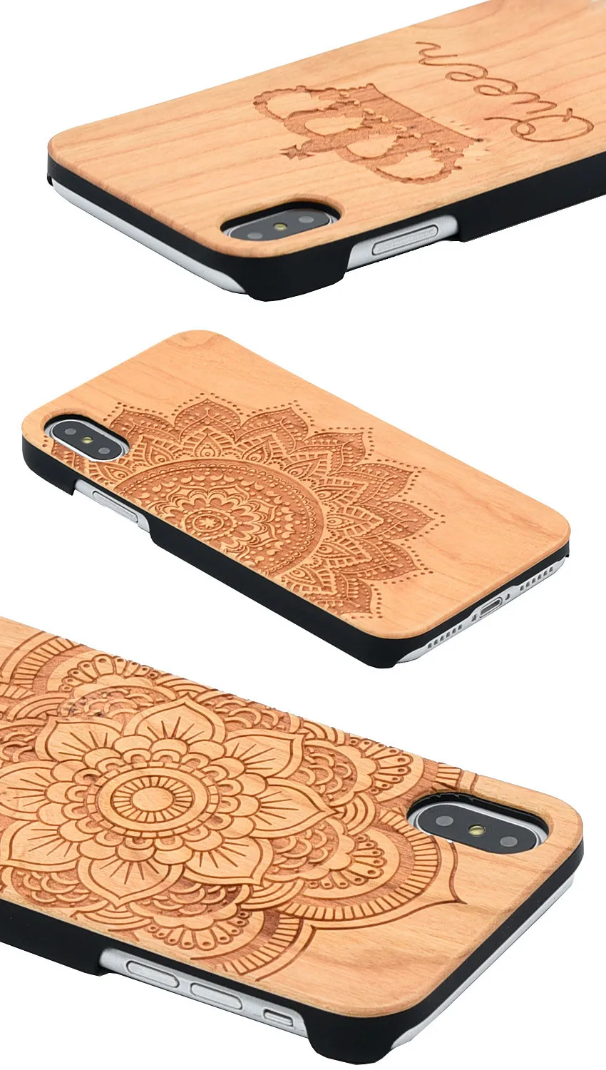 PEIPENG New Wood Phone Case For iPhone 6 6S 6 Plus 7 7Plus XS MAX XR Ultra-thin Cover Wooden High Quality Shockproof Protector thin phone case