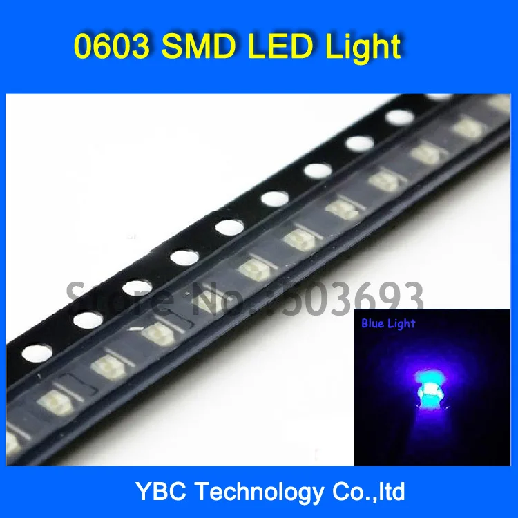 

Wholesale 1000pcs/lot Blue Color Brand New 0603 LED SMD Ultra Bright Diode