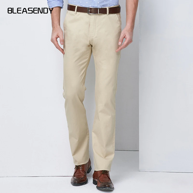 Summer Men's Thin Casual Pants Business To Work Cotton Straight