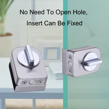 Eseye Glass Door Latches Lock/Bolt Keyless Stainless Steel Glass Door Window Lock For Double Door,Bathroom Frameless Glass Door stainless steel u bracket for bolt lock electric lock u bracket for frameless glass door lock