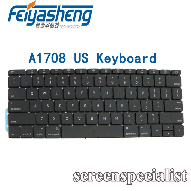 Ноутбук A1708 устройство с клавиатурой US для Macbook retina Pro 13 &quotA1708 США английская