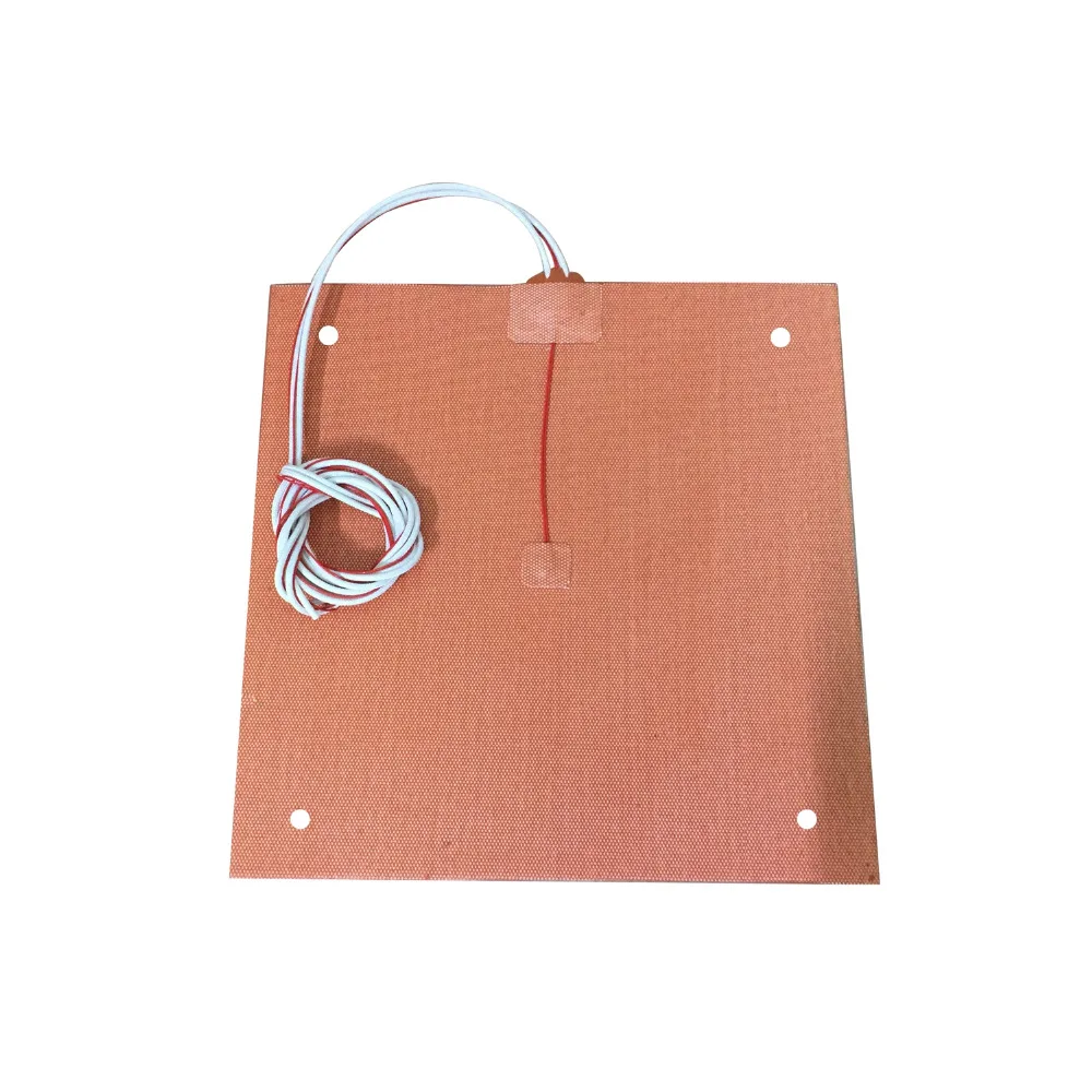 Almofada de Aquecedor de Silicone Cama de Impressão com Furos Creality Cr-10 s5 3d Impressora Grande Suporte Adesivo Sensor 508x508mm 20 f - - Imagem 2