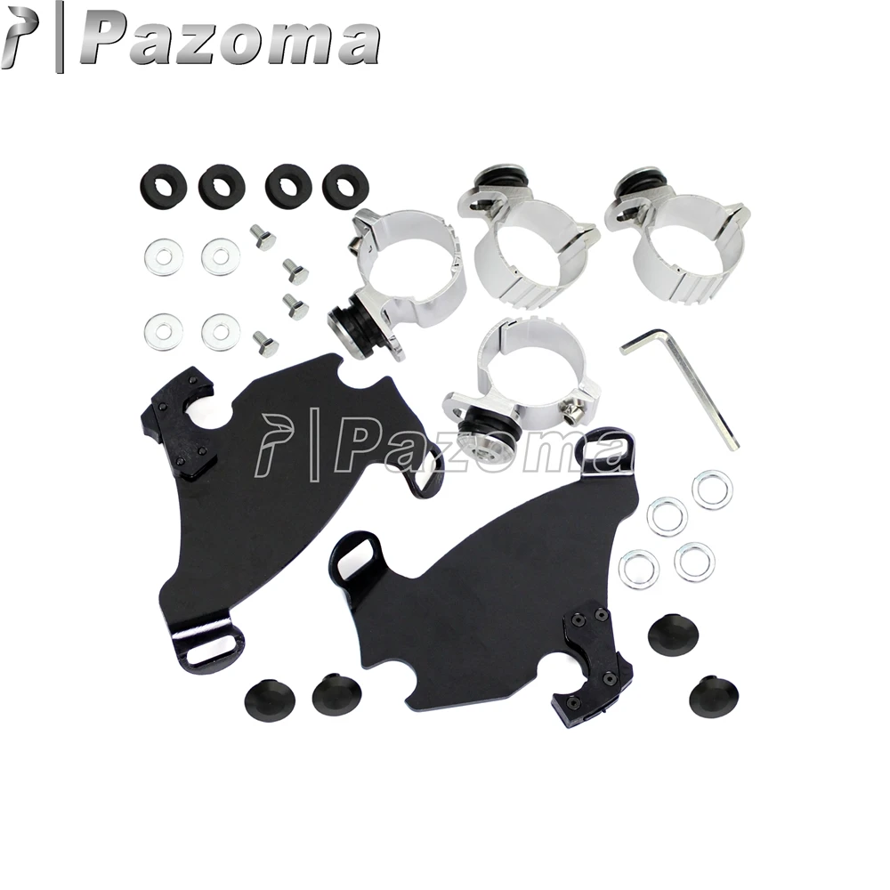 

Fork Bracket Gauntlet Headlight Fairing Trigger Lock Mount Kit for Harley Sportster Dyna Super Glide Low Rider 1986-2016