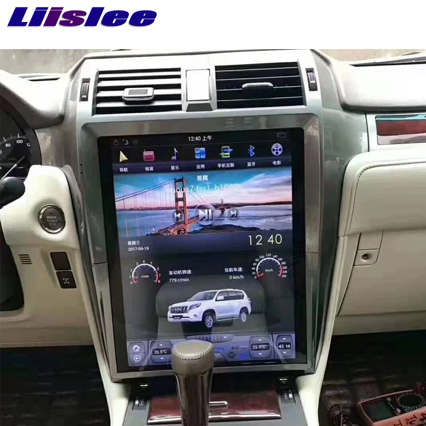 Liislee 2 din Android для Lexus GX460 большой экран Автомобильный мультимедийный плеер gps навигация Видео Радио Зеркало Ссылка Carplay