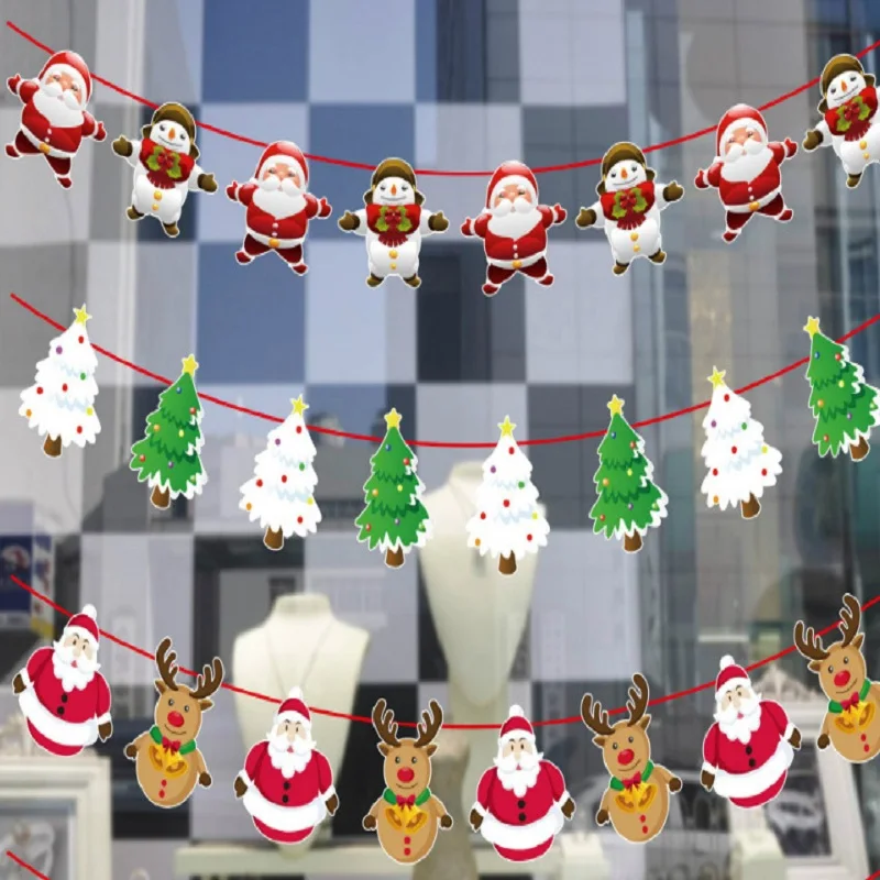 

Christmas flag decorations, paper Christmas windows, hotel decorations, coloured flags, old people's flag, holiday products.
