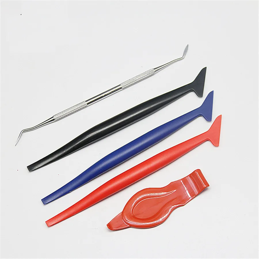 Raspador para Aplicação Janela do Carro de Vinil 5 Pcs Carro Adesivos Canto Decorar Ferramentas Matiz da Envoltório Tuck Junta Micro Rodo 4 5 pçs adesivos de carro canto decorar