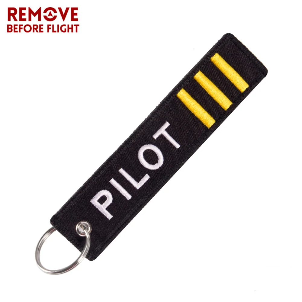 

Remove Before Flight Keychains Jewelry Embroidery Co-Pilot Key Chain for Aviation Gifts Luggage Tag Label Fashion Keychains