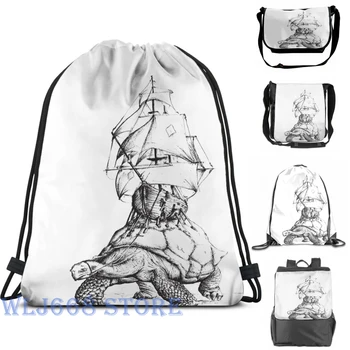 

Funny graphic print shoulder Bags women Tortoise Travel Single shoulder backpack travel for men Gym Bag