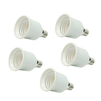 

Hot 5pcs E12 to E27 Base Chandelier Light Bulb Socket Adapter Converter Lamp Holder Metal Plug Extender Lampholder