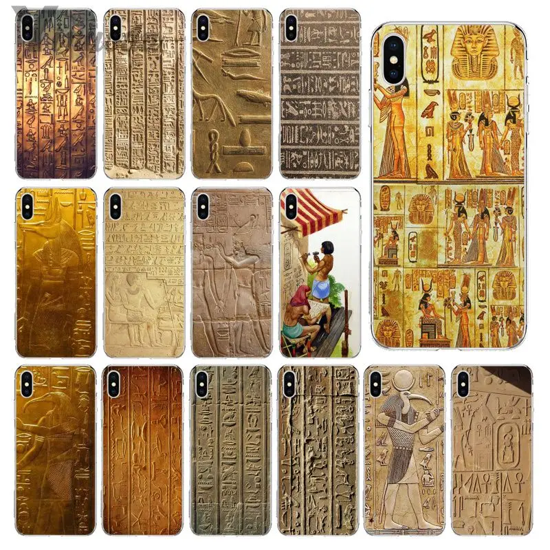 

Yinuoda Ancient Hieroglyphs Egypt Pattern TPU Soft Phone Cell Phone Case for Apple iPhone8 7 6 6S Plus X XS MAX 5 5S SE XR Cover