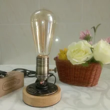 Винтажная керамическая лампа Edison настольная лампа 40 Вт индивидуальное украшение ретро прикроватный светильник для спальни Настольный светильник Lamparas De Mesa