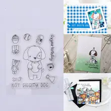 

ZOTOONE Animal Dog Clear Stamps for Scrapbooking Christmas Background Silicone Stamps Rubber Stamps for Card Making Decoration F
