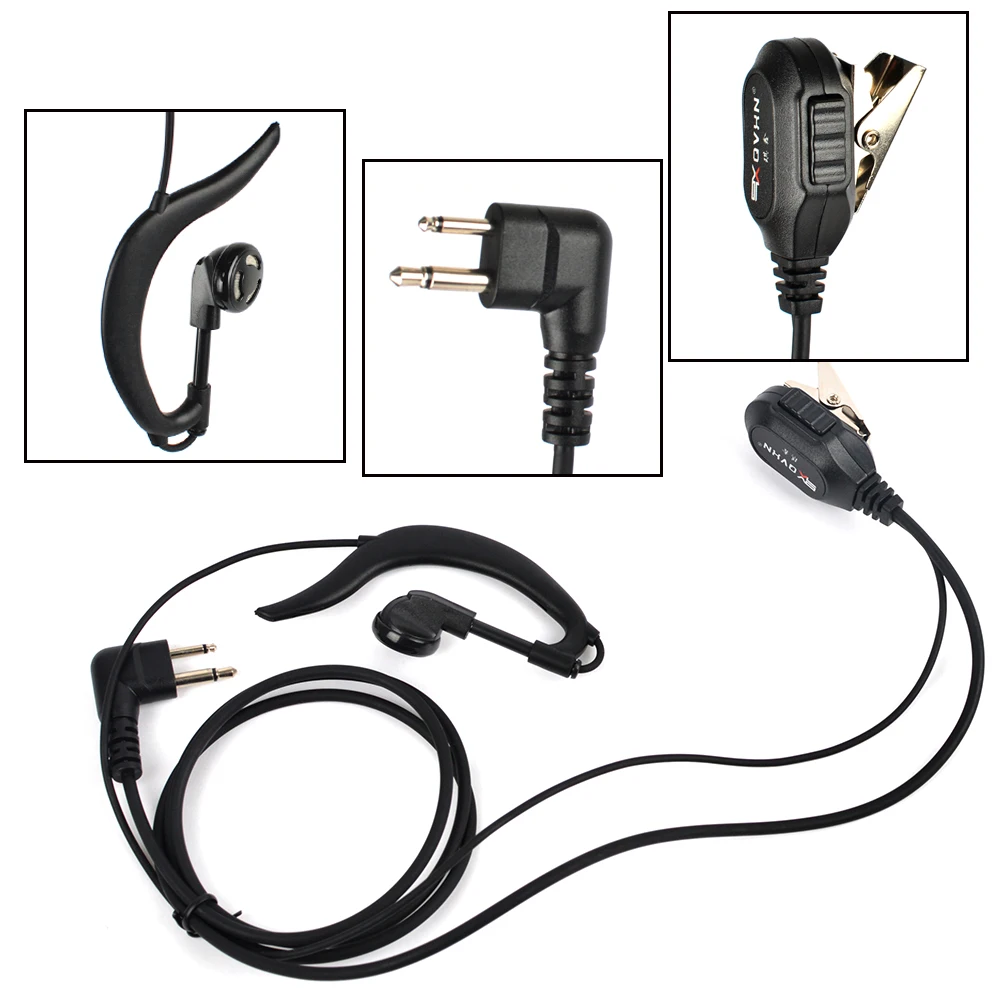 2PCS HYS BF G05S M Noise Cancelling ham radio Earpiece Two Way Radio