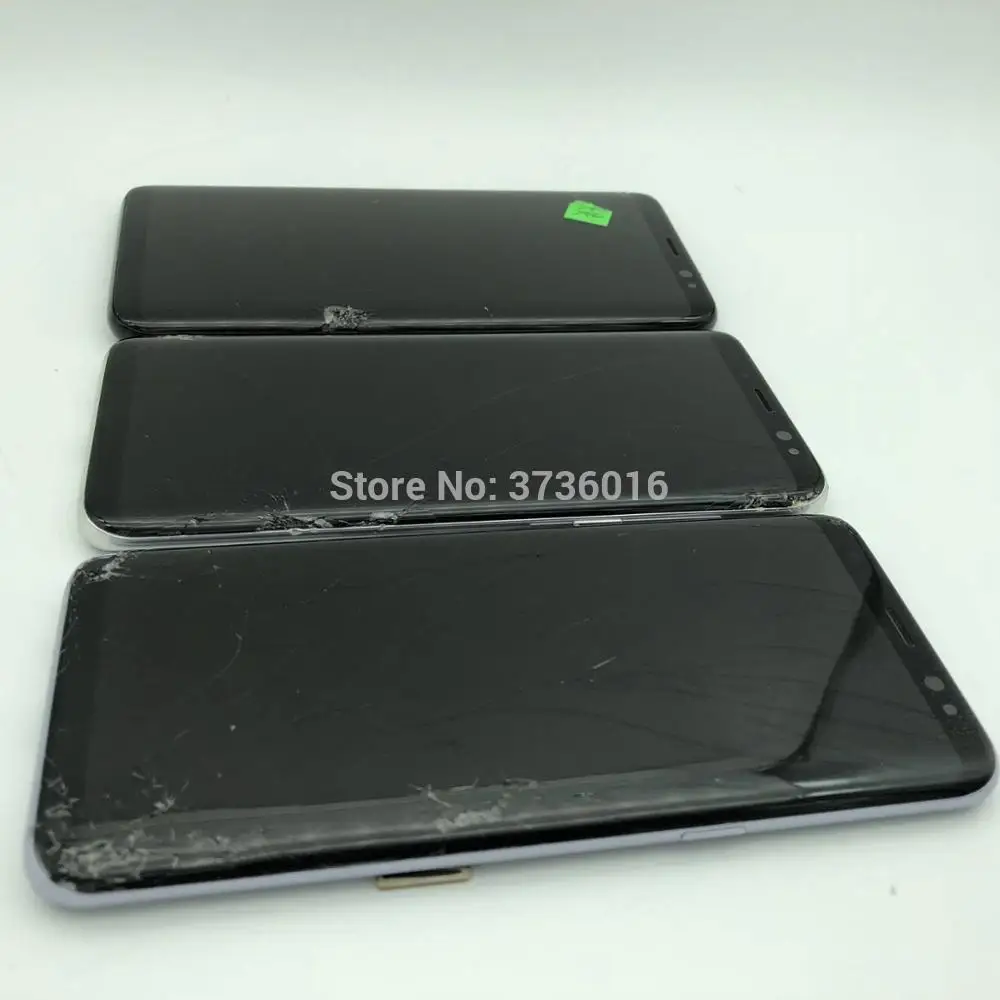 

Practice Lcd for SM note 10 plus s10 S8 plus G955 touch works lcd display have dot for practice repairing Lcds middle frame