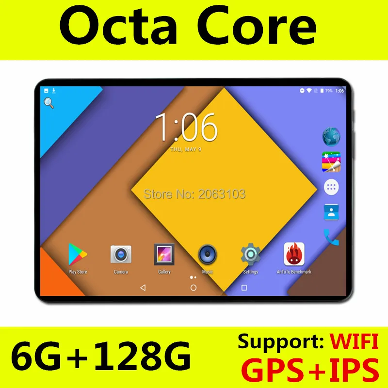 2019 Новый 10-дюймовый планшетный ПК с системой андроида и 8,0 Octa Core 6 ГБ Оперативная память 64 Гб Встроенная память 8 ядер 1280*800 ips Экран gps Планшеты