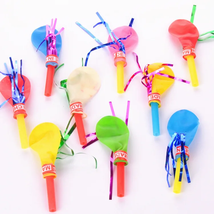 Huilong будет называться шарик со свистком на день рождения, праздник, вечеринка, вечерние украшения для маленьких детей, маленький подарок, игрушки для детей, 10 штук в упаковке