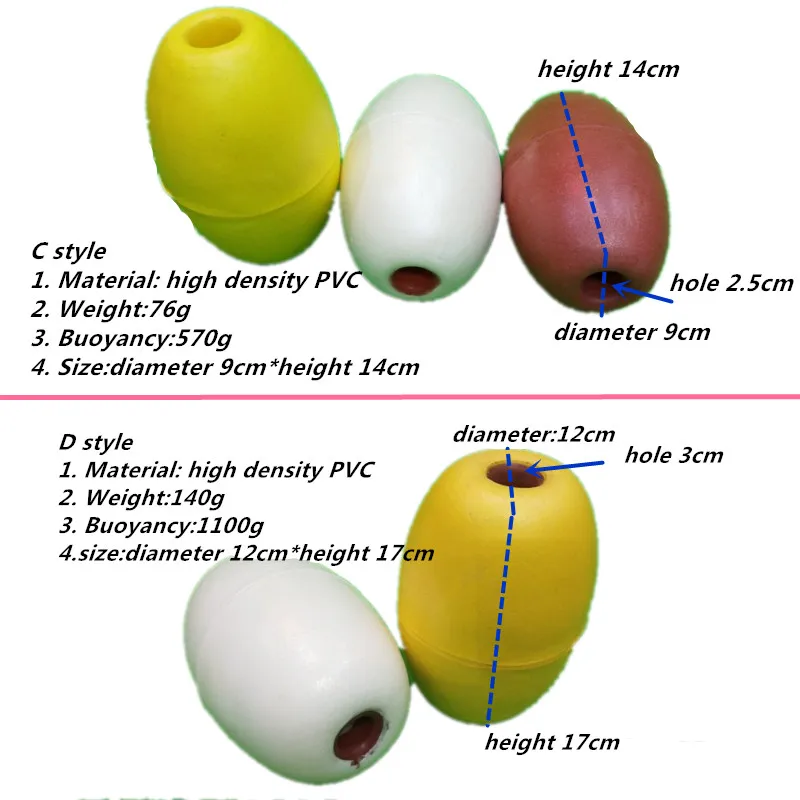 Высокая плотность ПВХ пена плавающий шар культура поплавок мяч рыболовная сеть буй клетка Буй рыболовные аксессуары плавательный канал буй