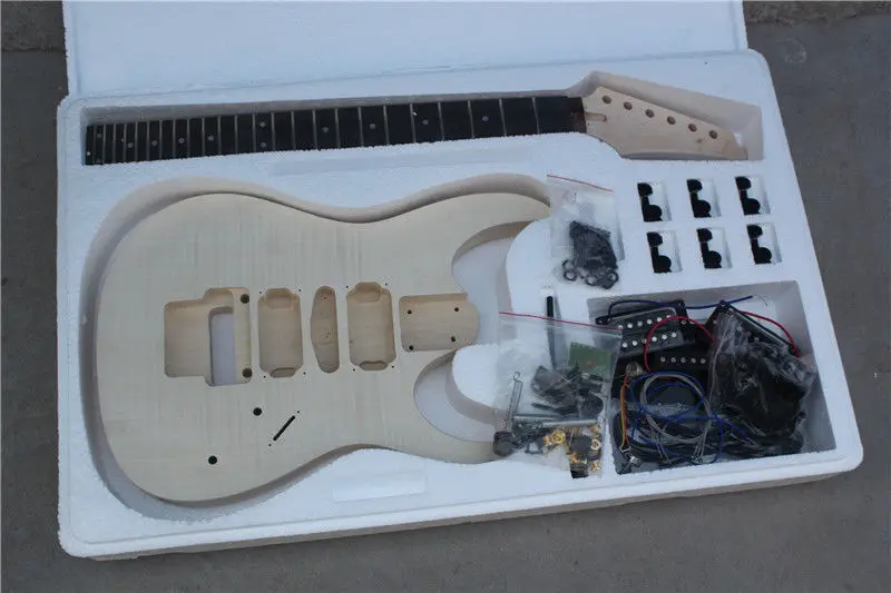 Разобранная гитара наборы шею и сменный каркас 24 Электрогитара гриф