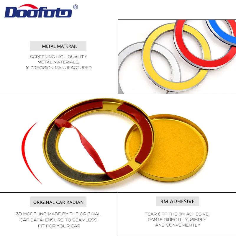 Doofoto Car Stickers Key Rings For Mercedes Benz AMG A B C GLC GLA CLA GL Class W176 W246 W205 X253 X156 C117 Engine Start Stop car stickers key rings