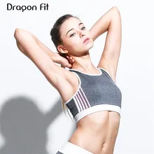 Дракон Fit офсетная печать Спортивный жилет бюстгальтер Для женщин дышащая Бег профессионального спорта Фитнес бюстгальтер удобные мягкие Йога бюстгальтер