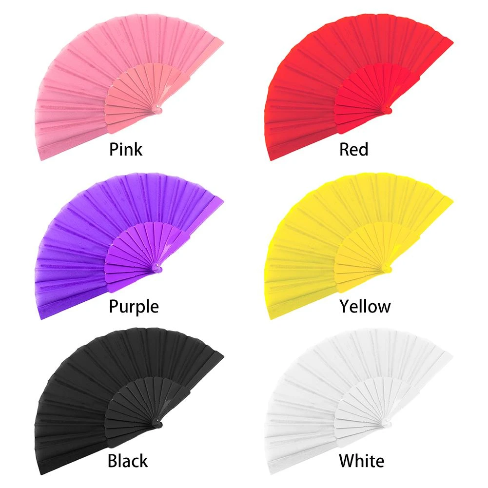 Tai Chi Fan Portable Plastic Hand Fan Hand Held Folding Fan Dance Party Wedding Fan Colorful Fan Decorative Fans Aliexpress