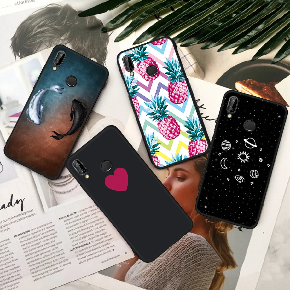 

Space Rose Pattern TPU Back Cover Cases For Huawei P9 P10 P20 P8 Pro Lite 2016 2017 Nova 3e Heart Case For Huawei Honor 8 Lite