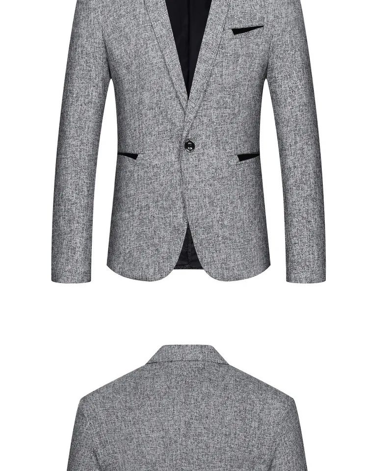JZ CHIEF твидовый блейзер мужской повседневный приталенный костюм пиджак винтажное пальто деловой классический блейзер Свадебный костюм с