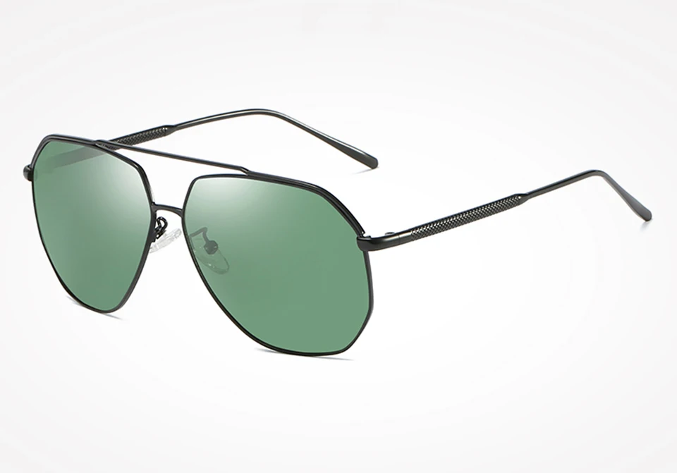 ELITERA Модные солнцезащитные очки для мужчин Поляризованные солнцезащитные очки для мужчин вождения зеркала Покрытие Солнцезащитные очки из сплава мужские солнцезащитные очки UV400 - Цвет линз: black green