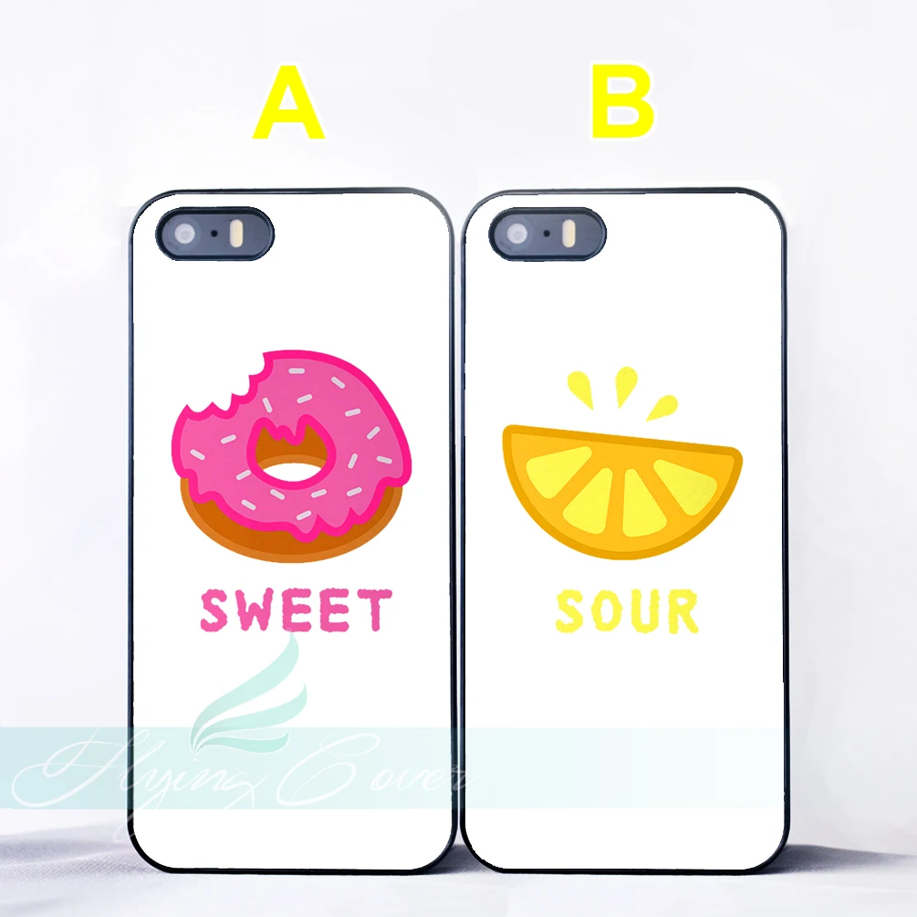 Coque Sweet Sour Best Friend BFF Couple Cases for iPhone X 8 8Plus 7 6