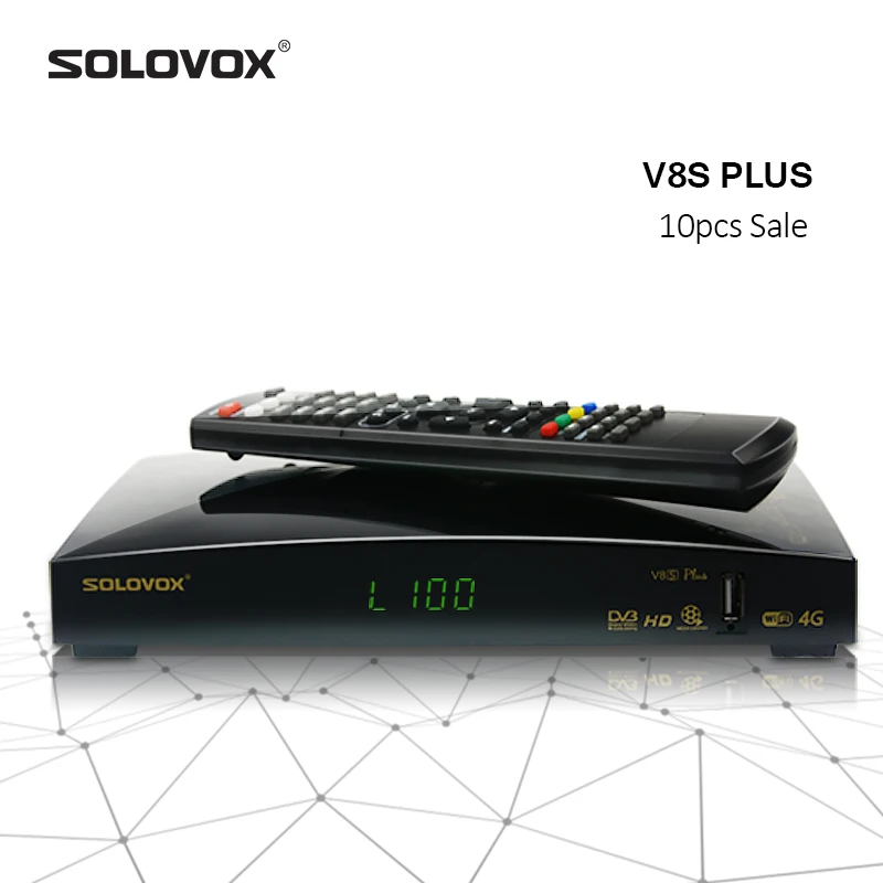 

SOLOVOX V8S PLUS 10pcs Satellite TV Receiver 2xUSB Support BissKey WEB TV Home Theater Support CCCAM WHEEL YOUTUBE YOUPORN DLAN