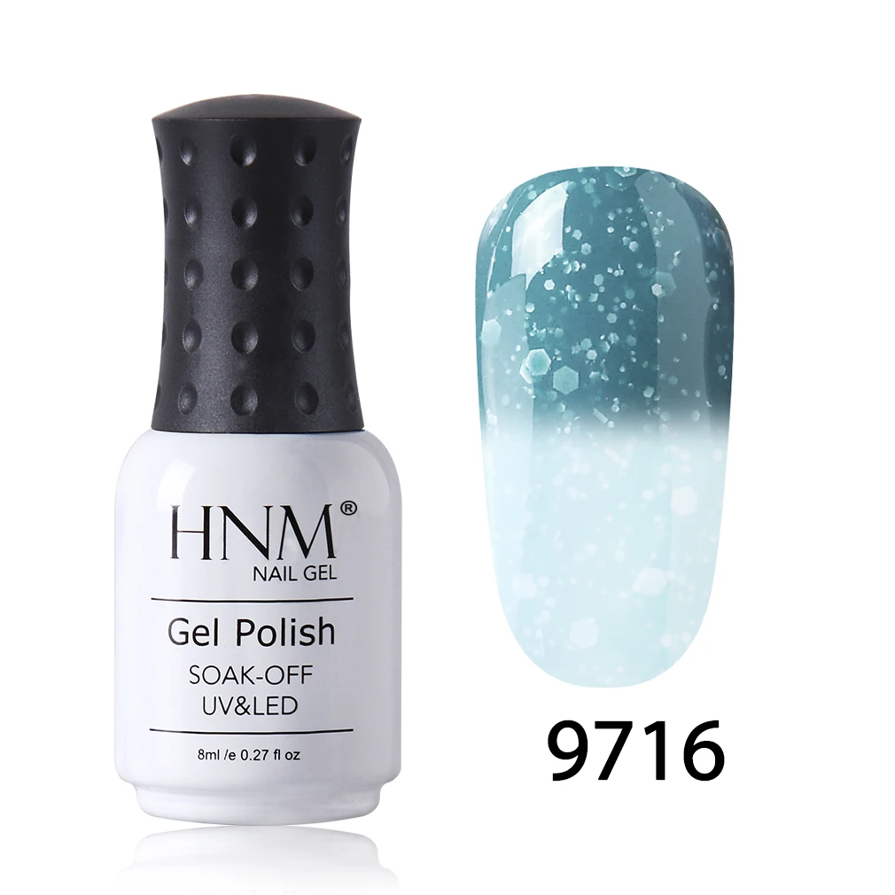 HNM 8 мл зимний Счастливый снежный термо-Хамелеон Гель-лак изменение температуры дизайн ногтей настроение Цвет гель лак Гибридный лак - Цвет: 016