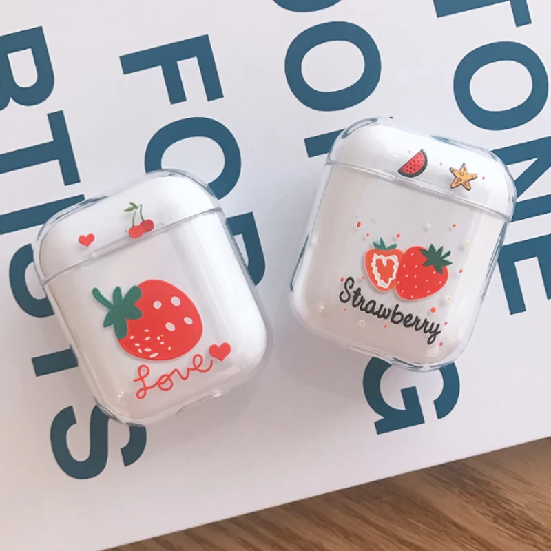 Защита жесткого диска крышка+ крышка для AirPods 1/2 милые, прозрачные беспроводные наушники зарядная Коробка Чехол сумка для Apple AirPods подарки