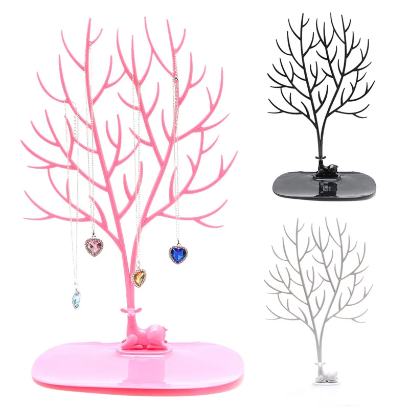  Free delivery Jewelry Necklace Ring Earring Tree Deer Stand Display Organizer Holder Show Rack