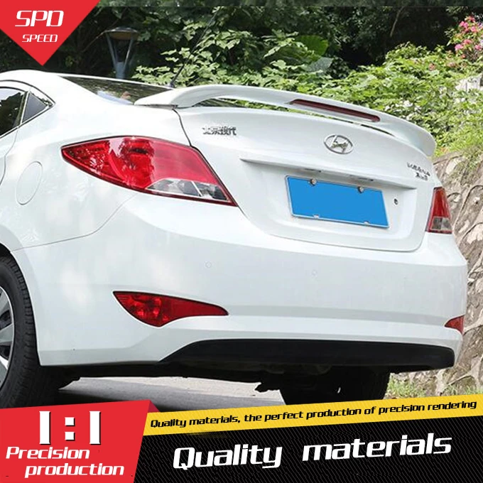 

For Hyundai Verna Spoiler sedan 2011-2015 Verna Spoiler ABS Material Car Rear Wing Primer Color Rear Spoiler For Verna Spoiler