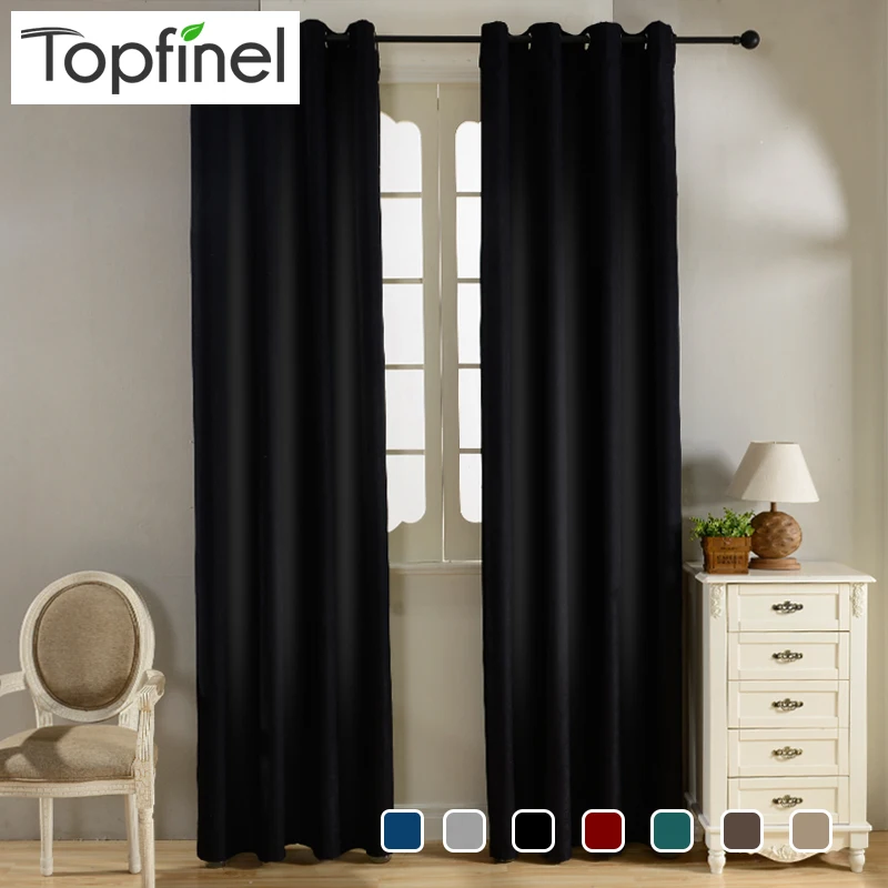 

Top Finel Solid Blackout Curtains for Living Room Bedroom Velvet Fabrics for Curtains Window Treatments Cortinas Drapes Children