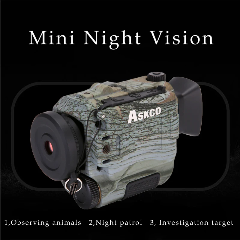 

Askco IR Digital Night Vision Infrared Monocular Telescope 200m Night Vision Scope With 8GB SD Card For Camera Video Hunting