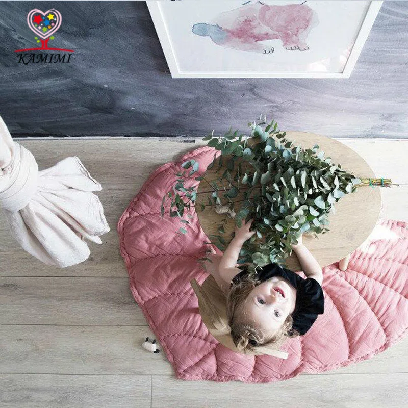 

baby mat leaf blanket crawling mat games rug newborn sleeping bedding kid carpet decoration solid 0-2year up baby A941