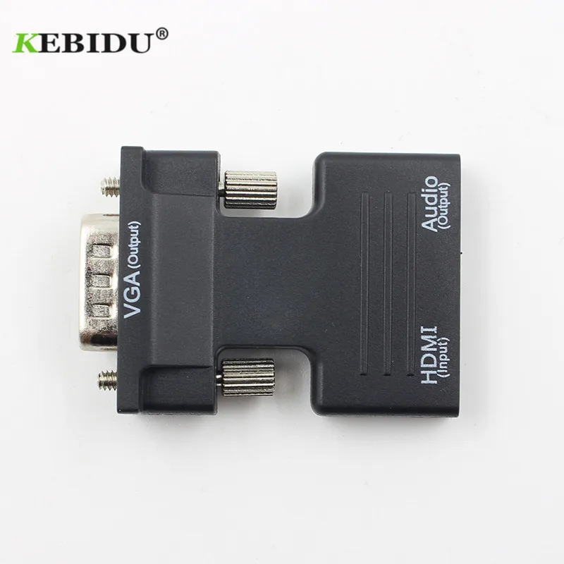 

kebidu VGA Cables HDMI Female to VGA Male Converter with Audio Adapter Support 1080P Signal Output for Multimedia