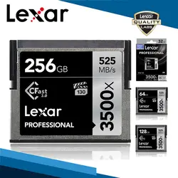 Lexar 32G 64G 128G 128G 256G 512G профессиональная Cfast 2,0 карта памяти 3500X525 M/s высокоскоростная для фотографии 4K камера видео