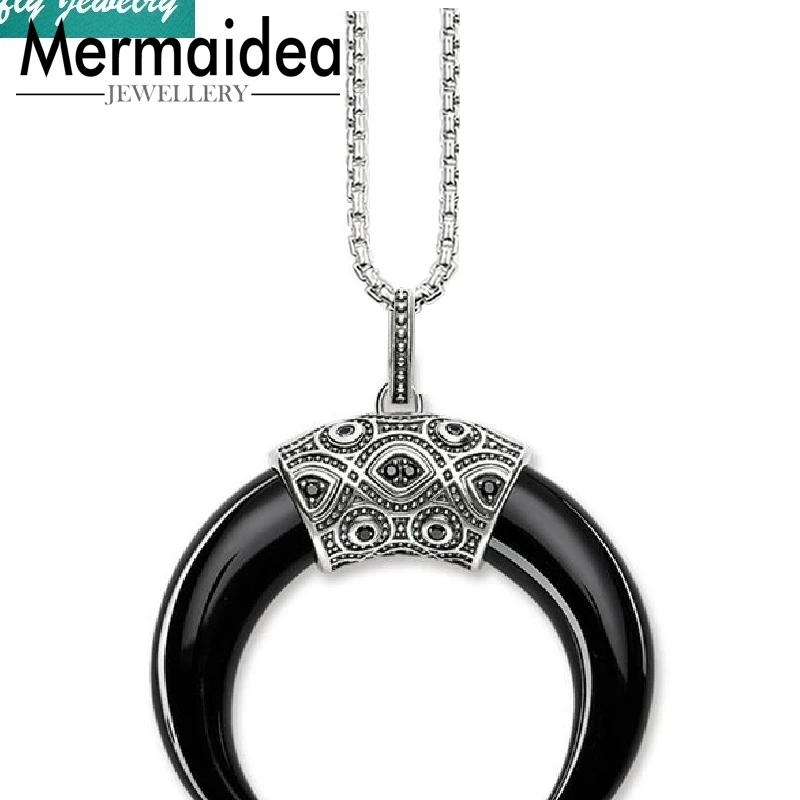 

Black Maori Tiger Tooth Pendants Necklaces Trendy 925 Sterling Silver Rebel Fashion Jewelry Gift Men Women Jewellery