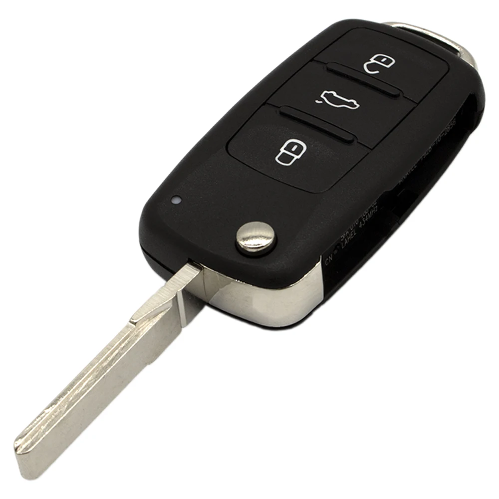 

WhatsKey 2 3 Button Folding Key Flip Remote Car Key Shell For Volkswagen Polo Lavida Golf For Skoda Octavia Passa Uncut blade
