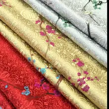 Слива Флора шелковая парча Кукольное платье костюм салфетки Материал чехла подушки