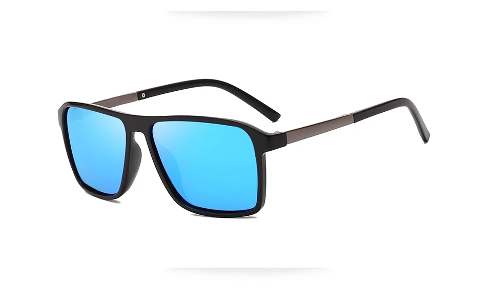 OVZA Новые поляризованные солнцезащитные очки мужские зеркальные очки для вождения черные прямоугольные Солнцезащитные очки Мужские крутые модные классические S6076