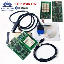Новейшие V2014.02 С Keygen OBD2 Сканер TCS CDP PRO Диагностический Инструмент Авто Com С Bluetooth CDP OKI Chip (M6636B OKI Chip)